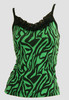 Front - PL zebra green lace top pin up