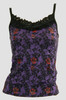 Front - PL skull rose purple lace top pin up
