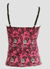 Back - PL skull rose pink lace top pin up
