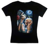 Skull moon lady rock angel