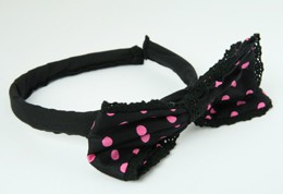 BB dot big black-pink big bow