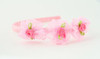 BB lace flower L pink big bow