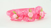 BB lace flower D pink big bow