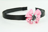 L.Pink / heart bone black-white light pink bow & sweet