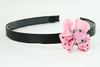 L.Pink / heart bone pink-black light pink bow & sweet