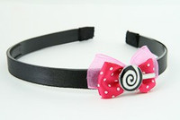 D.Pink / lolly white dark pink bow & sweet