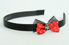 Black-Red / cherry small red bow & sweet