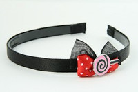 Black-Red / lolly pink red bow & sweet