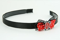 Black-Red / heart bone red-black red bow & sweet