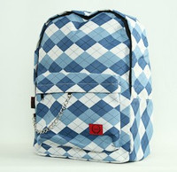 Check classic blue check rucksack