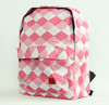 Check classic pink check rucksack