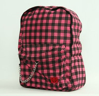 Check pink C check rucksack