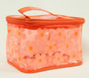 Flower orange toiletry bag