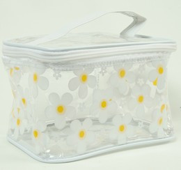 Flower white toiletry bag