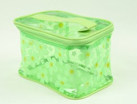 Flower green toiletry bag
