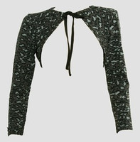 Front - SL leopard grey top sleeve tops