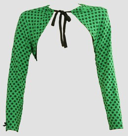 Front - SL dot L green top sleeve tops