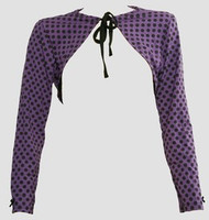 Front - SL dot L purple top sleeve tops