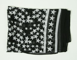 T stars black-white scarf accessory