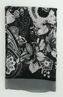 T punk flower grey scarf accessory
