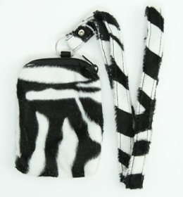 F zebra white mobile bag