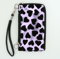 Heart purple mobile bag