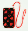 Heart flower red mobile bag 