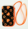 Heart flower orange mobile bag