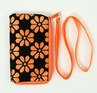 Flower orange mobile bag