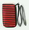 Stripe black-red mobile bag