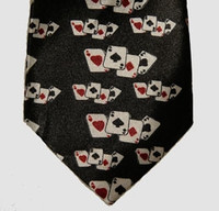 Poker cards necktie accessory