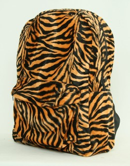 Zebra orange fluffy rucksack