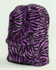 Zebra purple fluffy rucksack