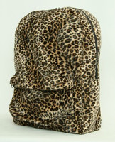 Leopard brown fluffy rucksack