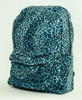 Leopard blue fluffy rucksack