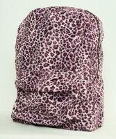 Leopard pink fluffy rucksack