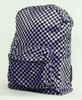 Check purple fluffy rucksack