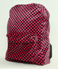 Check pink fluffy rucksack