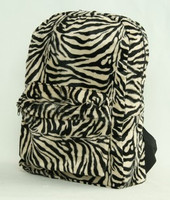 Zebra L-brown fluffy rucksack