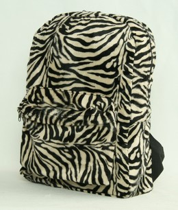 Zebra L-brown fluffy rucksack