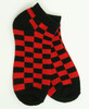 Check black-red socks accessory