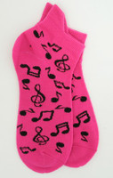 Music pink socks accessory
