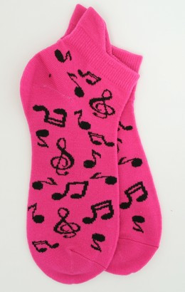 Music pink socks accessory