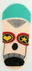 M heart star eye socks accessory