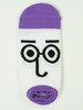 M glasses purple socks accessory