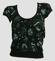 Front - OIB diva black-grey top diva top