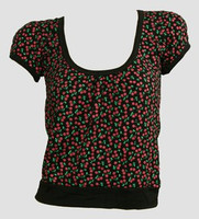 Front - Great cherry print on black.