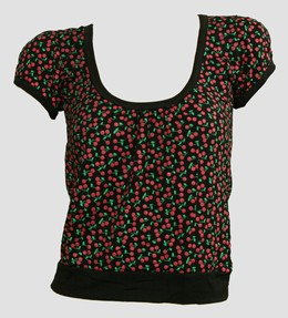 Front - Great cherry print on black.