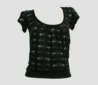 Front - OIB swallow black-grey top diva top