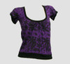 Front - OIB punk flower purple top diva top